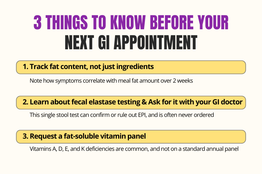 A doctor consulting with a patient, symbolizing the importance of medical evaluation and testing to identify the underlying causes of fat malabsorption beyond diet.